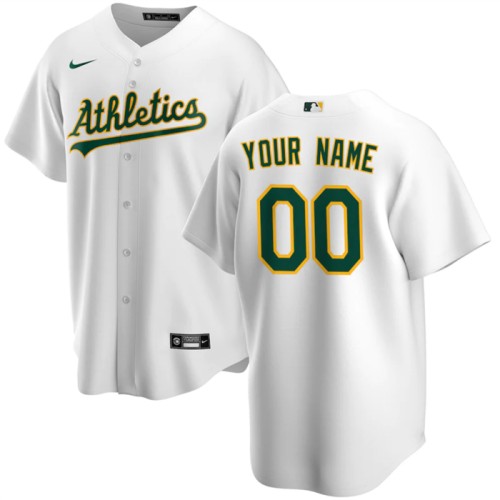 Youth Oakland Athletics Active Player Custom White Cool Base Stitched Jersey